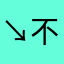 ↘不变
