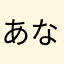 あなちまやはやゆなた