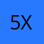 5 Blue Stars  X